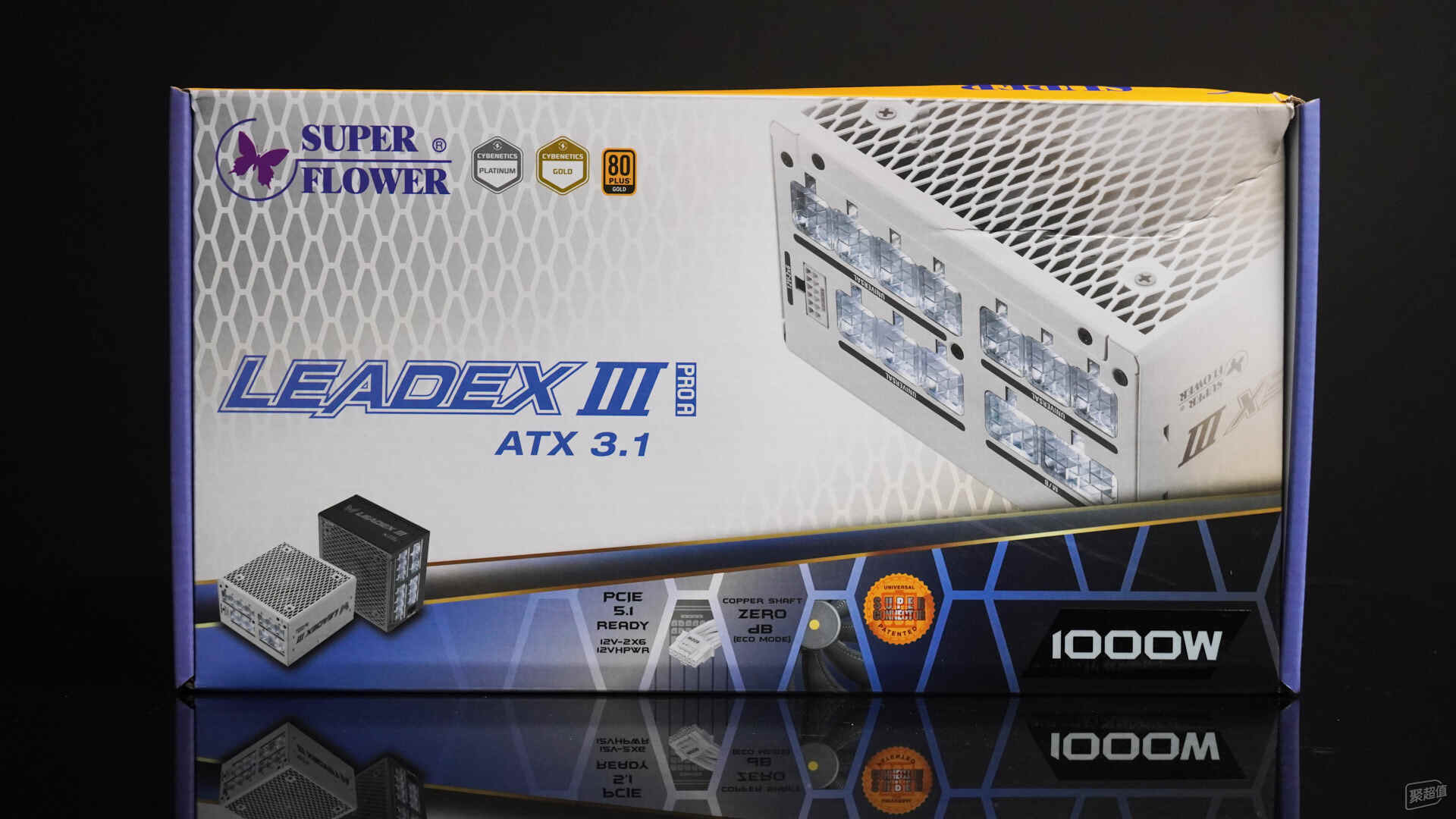 振华LEADEX PROA1000W金牌电源带全新发光水晶九宫格接口!