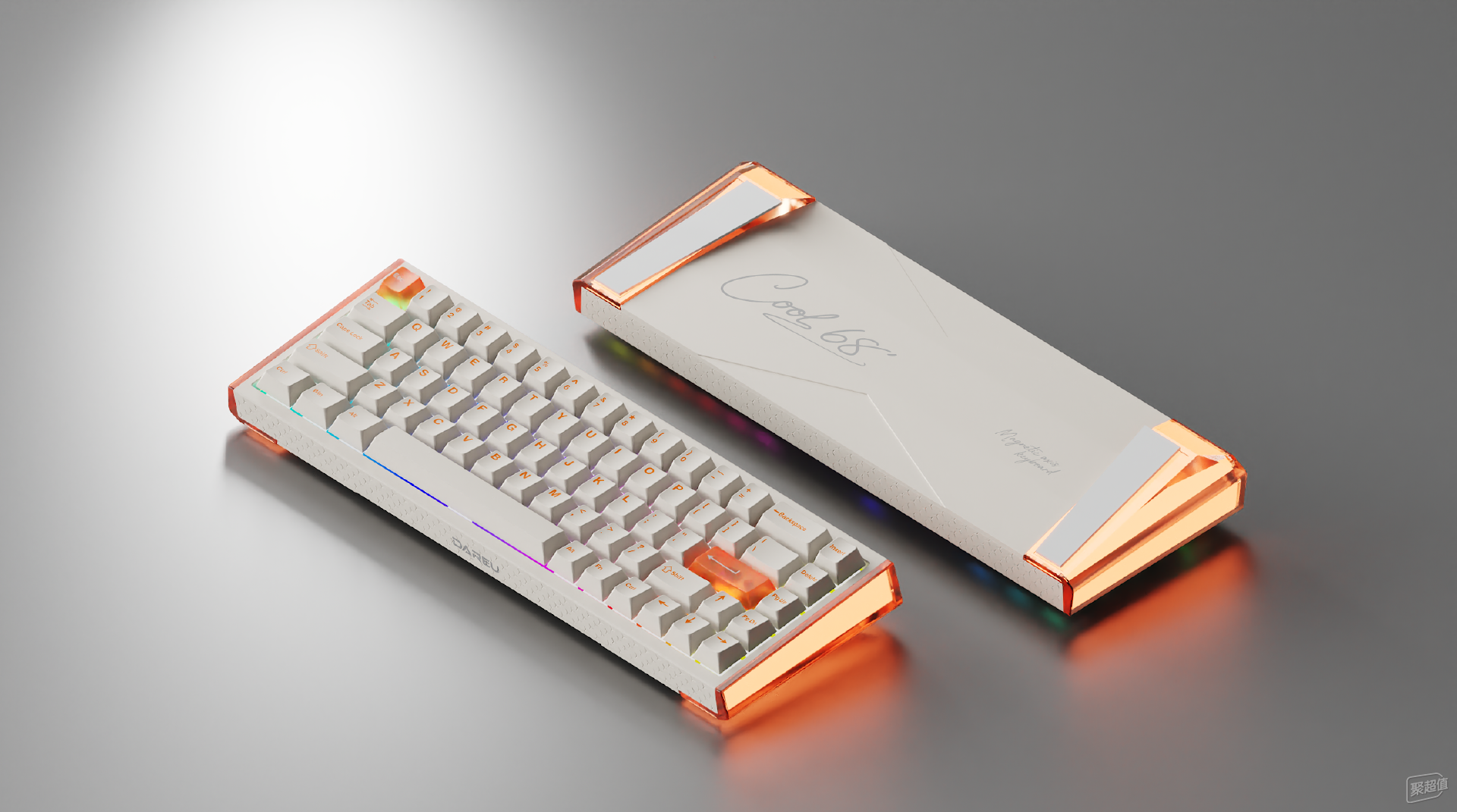 达尔优COOL 68新品磁轴键盘，光翼灯箱加持，8K稳连全游掌控